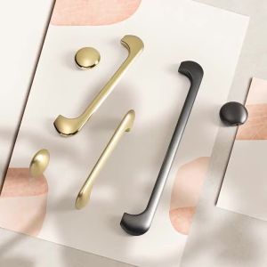 Cabinet Door Handle Gold Wardrobe Drawer Handles Modern American Furniture Hardware Accessories Handle