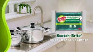 3M™ Scotch Brite® Tough Clean Scrub Sponge Regular Loose (Green) 150mmx90mm