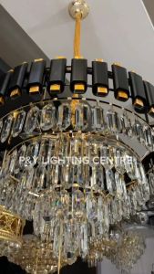 MODERN LUXURY GOLDEN BLACK SERIES CRYSTAL PENDANT LIGHTS