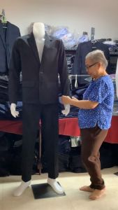 เสื้อสูทสีกรมท่า ผู้ชาย ใส่แฟชั่น เสื้อสูทเขาพิธี เนื้อผ้าดี