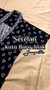 ARIMBI Baju Setelan Seragam Batik Anak TK SD SMP 1-13 Tahun Motif Jumputan Cinde Printing Set Kebaya Anak Perempuan Warna Hitam Tebal Halus