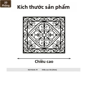 CIFbuy | CIFBUY Vintage Sắt Treo Tường Nghệ Thuật Cuộn Hoa Điêu Khắc Kim Loại Mộc Mạc Boho Trang Trí Ký Hiệu Cho Trong Nhà Ngoài Trời Sân Trang Trí Nhà Cửa
