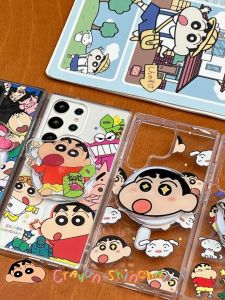 Creative Magnetic Star Crayon Phone Case Full Cover Protection for Samsung Galaxy S24 S23FE S25 Ultra Couples Stand Compatible