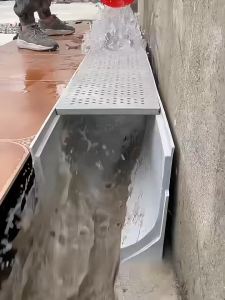 U-Groove Resin Drain | Snap-On Stainless Cover – 20yr Lifespan Outdoor Use