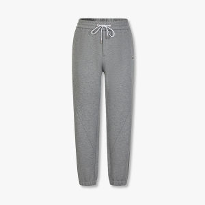 Karl Lagerfeld Mens Cotton Trousers Deep Grey Casual Pants Elastic Waist Straight Leg Autumn Wear for Young Men Office Suitable