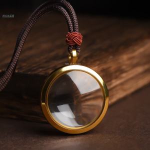 Waterproof Sutra-containing Crystal Pendant