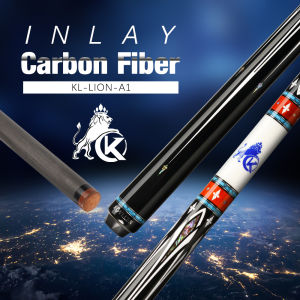 KONLLEN Cue  Carbon Fiber Shaft Turquoise Inlay Pool Cue Stick 12.5mm Tip Wrapless Black Technology Low Deflection Billiard