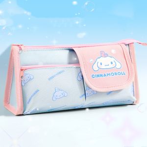 Sanrio | Genuine Sanrio Characters Pencil Case For Students Study Stationery Portable Travel Small Cosmetic Bags Storage Bags