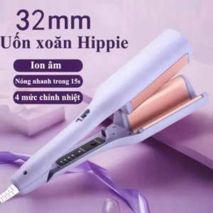 Máy Uốn Tóc Xoăn Hippie Sóng Nước 32mm Chất Liệu Gốm Sứ Cao Cấp - Máy Dập Xù Làm Tóc Xoăn 32mm Tiện Lợi