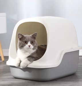 Nhà vệ sinh to nắp kín cho mèo có kèm xẻng - Thiết kế hiện đại tiện lợi