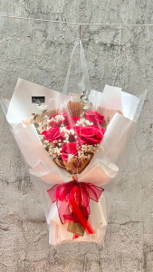 Sét 5 túi xách hoa bó tam giác rỗng đáy đựng hoa quà tặng