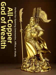 WEIZHEN | Wealth Attracting Pure Brass Guan Yu Statue
