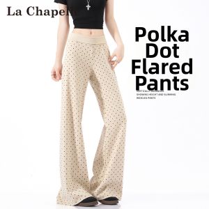 La Chapelle | Dotted Bell Bottom Yoga Sports Pants Summer Lightweight