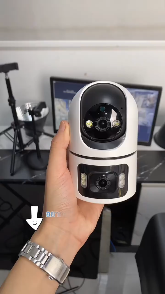 Yoosee หน้าจอคู่ 2กล้อง กล้องวงจรปิด ดูสองหน้าจอเลนส์สองช่องพร้อมกัน 8MP Full HD 1080P มองเห็นภาพสีตอนกลางคืน กล้องวงจรปิดนอกบ้าน กันฝน กันแดด