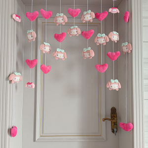 Good-looking Young Adult Heart Princess Room Big Melody Heart Bedroom Decorative Door Curtain Best Selling Kids Punch-Free Hanging Curtain