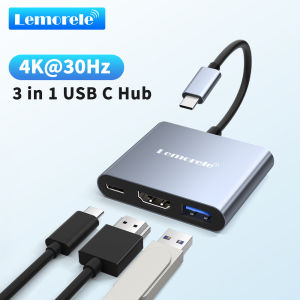 Lemorele | LEMORELE 3 in 1 USB C Hub PD 100W Docking Station Type C to HDMI Hub AdapterMultiport Adapter for MacBook Pro/Air for Windows