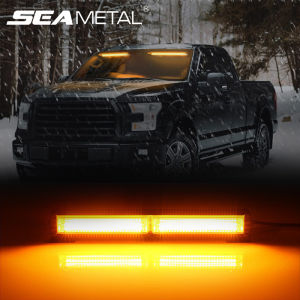 SEAMETAL 12V 24V Car Warning Strobe Light Front Rear Windshield LED Flashing Warning Lamp Waterproof