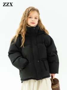 ZZX Childrens down Jacket New National Standard 90 White Duck down Girl Winter Outwear Boys Bread Coat Three-Proof Fabric