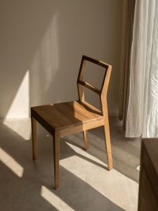 NongHouse | Vintage Zen Style Oak Wood High Back Dining Chair