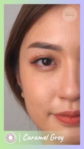 BUY 1 FREE 3 ITEM Softlens Story Caramel Grey 1 Pasang | 14.5mm Soflens Premium Korea | Soflen Grey 6Bulan | Normal dan -0.50 sd -6.00
