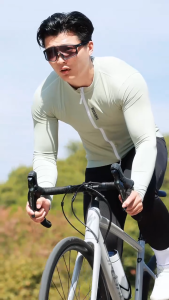 WOSAWE Men Cycling Jersey Reflective Breathable Quick Dry Long Sleeve Sports Bike Tops