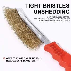 SBS-sikat baja sisir kawat bengkok kuningan