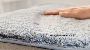 SG STOCK  Bathroom Floor Mat Water Absorbent Carpet Cotton Non-Slip Door Mats Bedroom Floor Home Bath Rugs