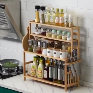 Bamboo Home Bamboo Kitchen Rack Spice Rack 2/3/4 Layers Rak Dapur Kitchen Organizer 厨房架/香料架 50% off