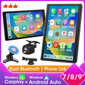 Universal 7/8/9 inch Carplay Screen for CarCarplay & Android Auto Rotatable Car ScreenHorizontal/Vertical Car Radio AUX Stereo