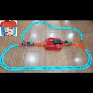 ชุดรางรถไฟโทมัส THOMAS & FRIENDS TRACK MASTER BUILDER BUCKET (รางประกอบกว่า25ชิ้น) ลิขสิทธิ์แท้ มาพร้อมกล่องเก็บพกพาง่าย FXX69 #