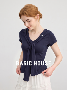 Basic House | Summer V-Neck Slim Fit T-Shirt