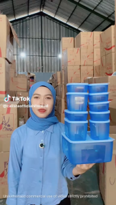 [ CALISTA ] FOOD KONTAINER/CONTAINER SET - TOPLES KOTAK CALISTA OLIVE SEALWARE 1 SET ISI 10PCS - TEMPAT WADAH PENYIMPANAN MAKANAN BUAH SAYUR DIKULKAS - FOOD PREPARATION STORAGE SET - TOPLES KULKAS SET - TOPLES KUE KERING LEBARAN 1 SET