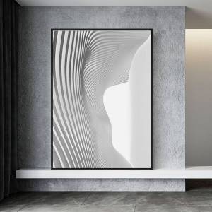 Black White Art Living Room Decoration Hallway Background Modern Abstract Painting