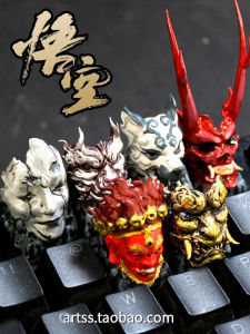 Customizable Black Monkey Personality Keycap Creative Mechanical Keyboard Single Resin Keycap Durable Non-lit OEM Height