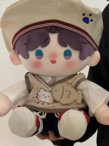 40cm Cotton Doll Clothes Set Cool Sitting Posture Doll Replacement Figure Non-Attribute Collection Plush Toy Doll Outfit