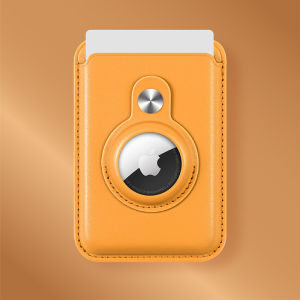 2 in 1 Leather Wallet and airtag holder With MagSafe For iPhone 14 13 12  Magnetic Card Case Silly Billie animal