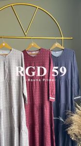 Gamis Katun Rayon Wanita Adem / Rauna GD-59 Terbaru / Fashion Muslim