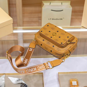 Hong Kong Genuine Leather Camera Bag Womens New 2025 Summer High-End Wide Shoulder Strap Single Shoulder Slant Cross Small Bag