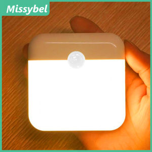 LED night light with human motion sensor super bright and flicker free USB rechargeable cable free night light bedroom bedside wardrobe LED night light