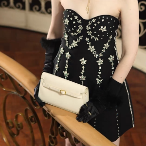 Mikana Gala Glow Yurinako Leather Shoulder Clutch Bag for Women elegant office party evening bags