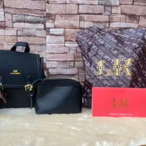 BJ63703 (2IN1) - BROWN/BLACK TAS LK RANSEL PUNGGUNG BACKPACK TAS WANITA FASHION IMPORT MODIS ELEGAN TERMURAH TERLARIS TERBARU BAGSTORE JAKARTA TAS BATAM ZCJ3703