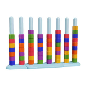 CONUSEA | Color Matching Stacking Toys Parent-child Interactive Game Educational Toys Props Child Color Recognition Rainbow Ring Column