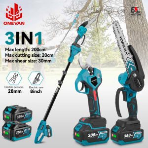 🔥3 Days Delivery🔥Brushless 8 Inch High Branch Chainsaw High Branch Pruning Shears 32MM Branches Scissors Telescoping Pole High Garden Pruning Tool For Makita 18V Battery Pins