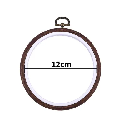 Bộ Khung Thêu Gỗ Tròn & Oval Vòng Nhựa Dụng Cụ Thêu Chữ Thập Tự Làm Bộ Dụng Cụ Thủ Công DIY