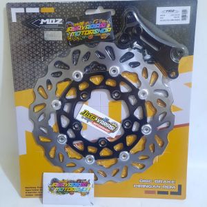 PIRINGAN CAKRAM DEPAN VARIASI BY MOZ MODEL KTC (BULAT) & MODEL PSM (KEMBANG) BLACK EDITION DISC BRAKE 260MM + BREKET & BAUT 2PCS KHUSUS MATIC VARIO LUBANG BAUT CAKRAM 5 PNP MATIC HONDA VARIO 125 NEW/ VARIO 150 NEW