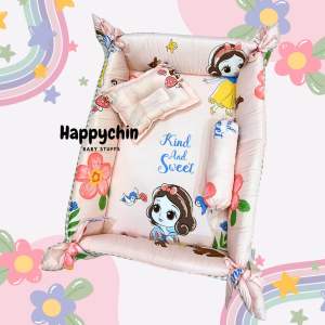 ที่นอนเด็กอ่อน พับได้ 2 แบบ ขนาด 75x100 cm แถม หมอนและหมอนข้าง หน้า-หลังคนละลาย