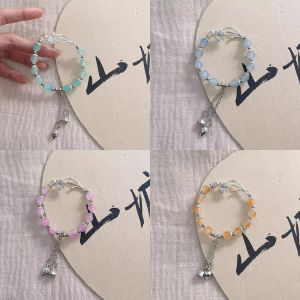 Lily Concave-Convex Girlfriends Bracelet Sisters Token Pair Chinese Ancient Style Cold Feeling Student Party Fairy Birthday Gift Female