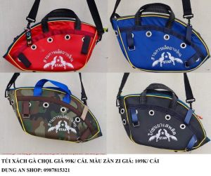 Túi xách gà chọi. Gọn nhẹ tiện lợi. Bền đẹp( tặng 1đôi bịt mỏ). Phụ kiện gà chọi