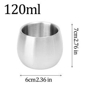 304 Stainless Steel Double-Walled Insulated Coffee Mug Heat-Resistant Shatterproof Beer Beverage Cup Children Water Cup