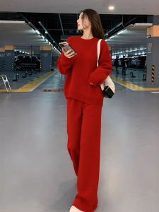 LIANGYILAILIN | Attractive Stylish Lazy Style Red Sweater Outfit
